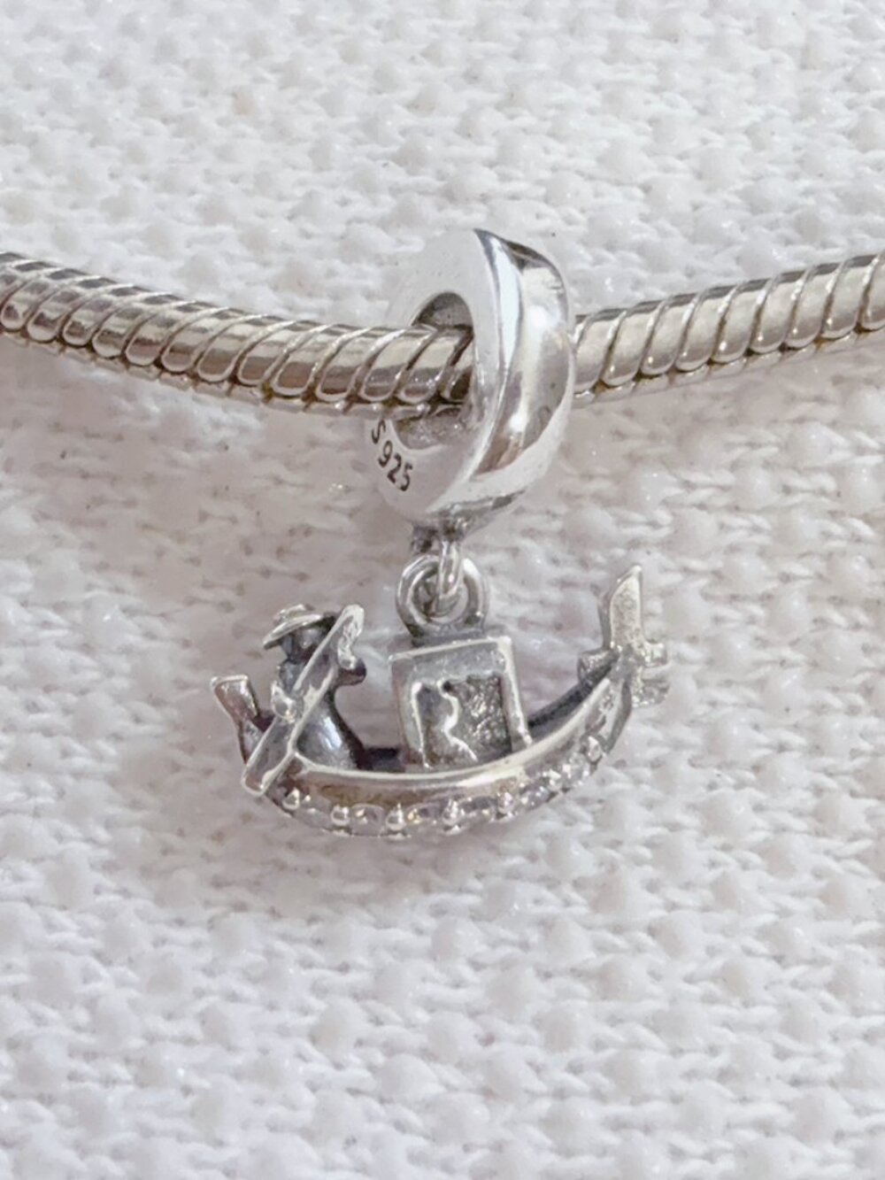 Venice Gondola Boat Silver Charm For Pandora Bracelet Necklace